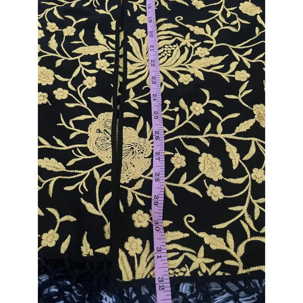 Alice + Olivia Onella embroidered silk kimono jacket size med